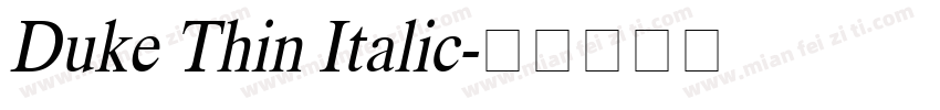 Duke Thin Italic字体转换